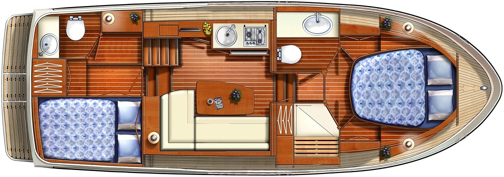 FB Yachtcharter :: Motoryacht Ceres Grundriss FB Yachtcharter :: Motoryacht Ceres Grundriss