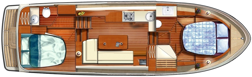 FB Yachtcharter :: Motoryacht Tethys Grundriss FB Yachtcharter :: Motoryacht Tethys Grundriss