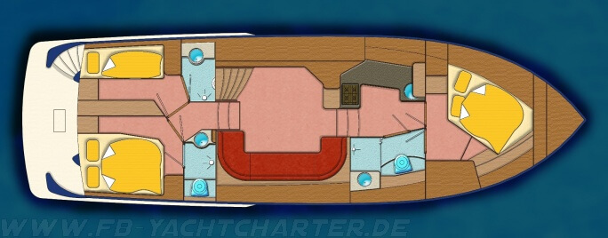 FB Yachtcharter :: Luxusyacht Gina - Carina Grundriss FB Yachtcharter :: Luxusyacht Gina - Carina Grundriss