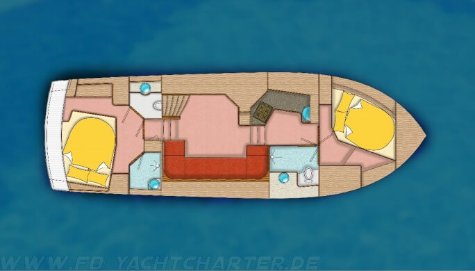 FB Yachtcharter :: Motoryacht Melina Grundriss FB Yachtcharter :: Motoryacht Melina Grundriss