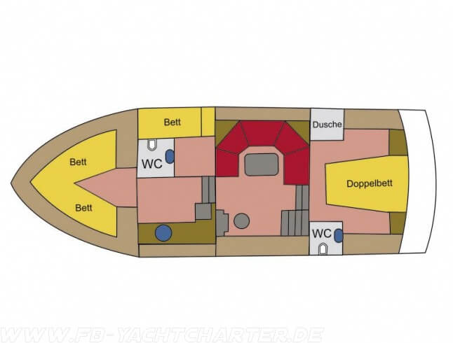 FB Yachtcharter :: Motoryacht Reunion Grundriss FB Yachtcharter :: Motoryacht Reunion Grundriss